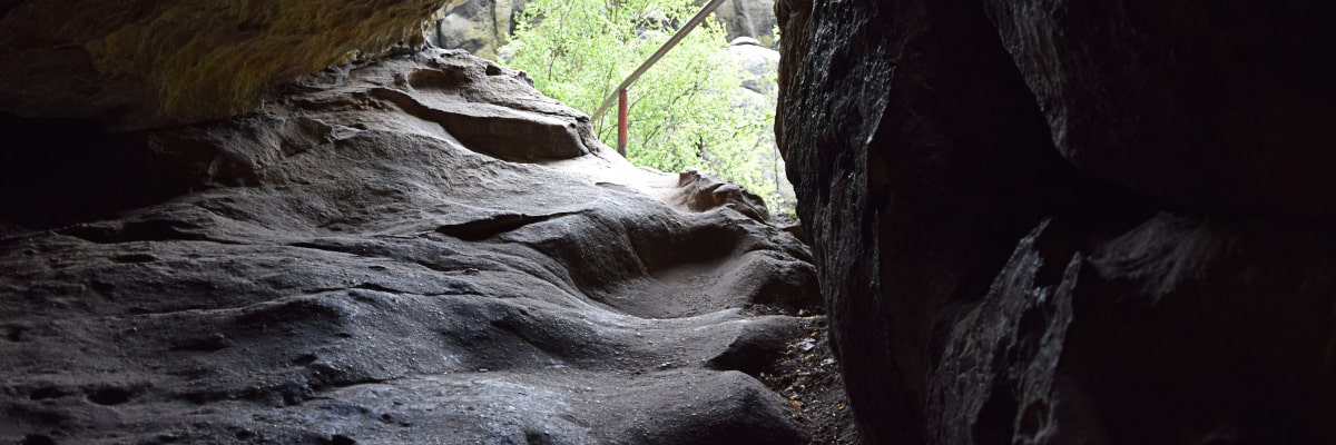 Felsenloch am Großen und Kleinen Winterberg im Erzgebirge