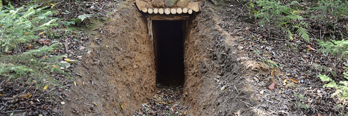 Eingang zu einem Bergwerksstollen im Erzgebirge