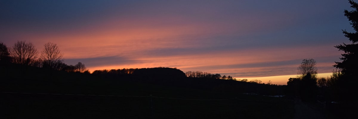 Großwaltersdorf bei Dämmerung